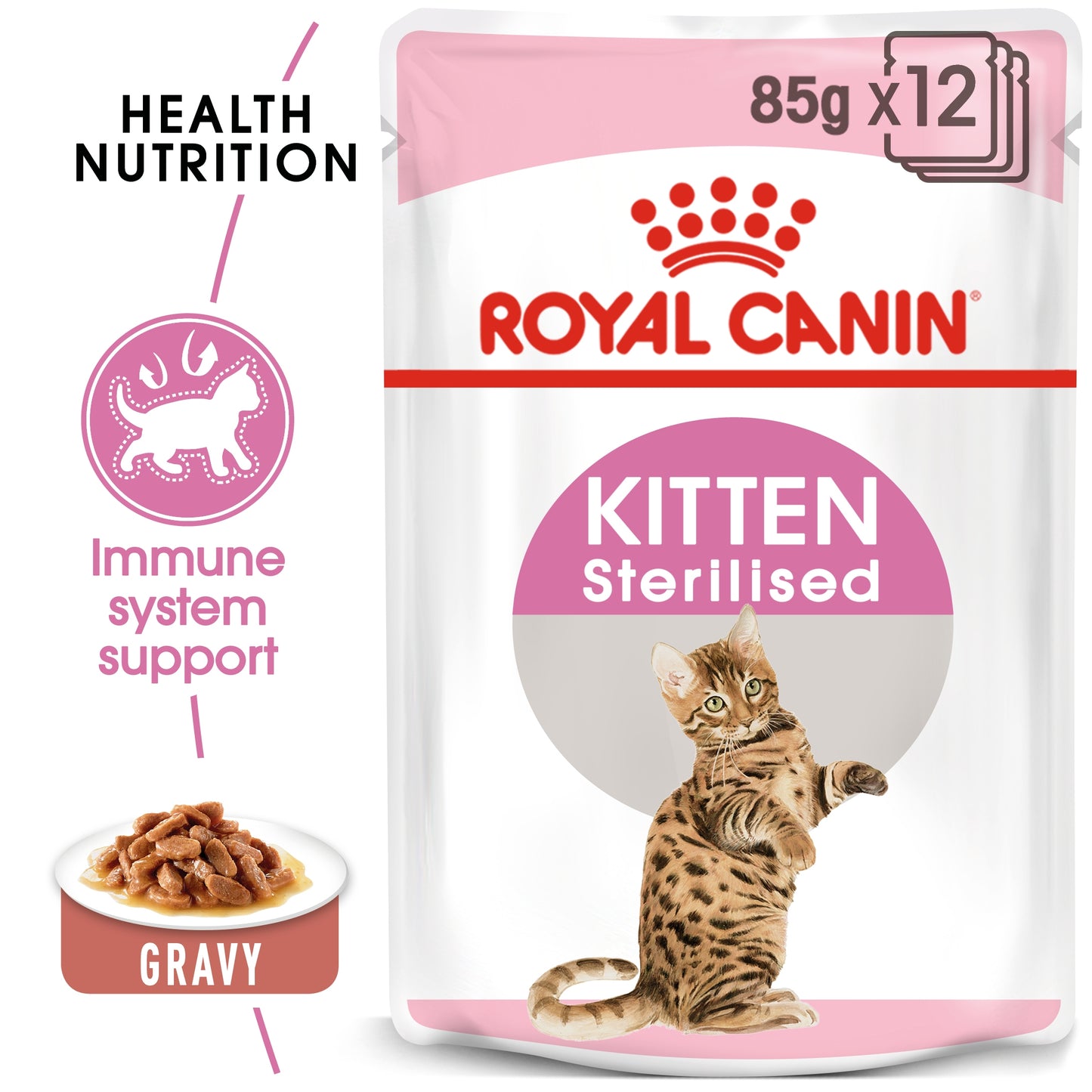 Royal Canin, Feline Health Nutrition Kitten Sterilized Gravy (WET FOOD - Pouches)