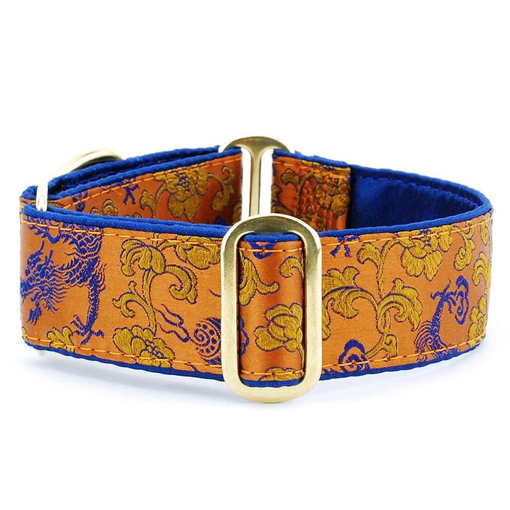 Small Satin Lined Martingale Collar - Dragon Copper