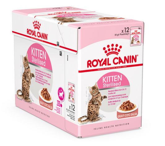 Royal Canin, Feline Health Nutrition Kitten Sterilized Gravy (WET FOOD - Pouches)