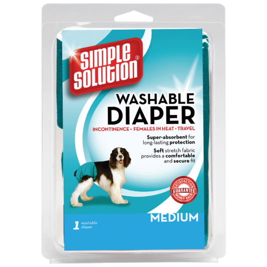 Simple Solution Washable Female Dog Diaper, Medium