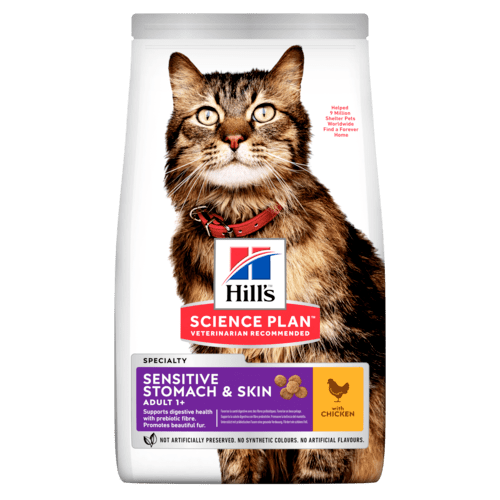 Hill’s Science Plan Sensitive Stomach & Skin Adult Cat Food With Chicken 1.5 Kg