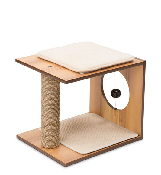 Premium Cat Furniture V-Stool -  Walnut