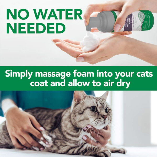 Vet’s Best for Flea and Tick Waterless Bath Foam for Cats 5oz