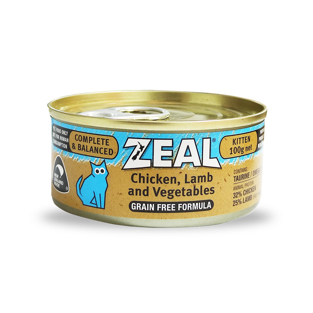 Zeal – Chicken, Lamb & Vegetable Canned Food for Kitten 100g